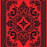 Heritage Damask Spiral Artistry(Red)