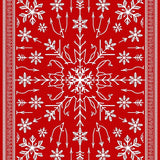 Festive Snowflake Winter Wonderland Holiday Celebration(Red)