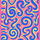 Mid Mod Spiral Labyrinth Design (Pink)