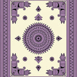 Ancestral Nomadic Tapestry Medallion Boho(Purple)