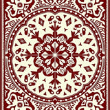 Snowflake with Traditional Folk Art(Red)