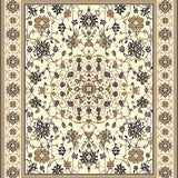 Luxurious Beige Ornamental with Contemporary Geometric(Beige)