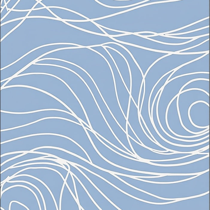 Scandinavian Inspired Waves and Minimalist Dotted Accents (Blue) - ODIKA