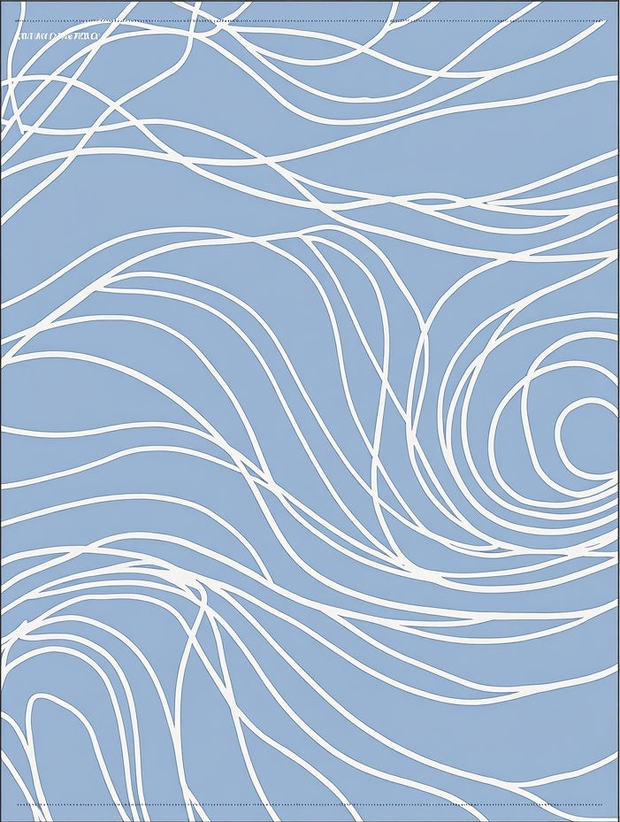 Scandinavian Inspired Waves and Minimalist Dotted Accents (Blue) - ODIKA