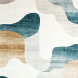 Contemporary Beige with a Touch of Blue Modern Design(White)