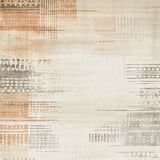 Elegant Distressed with Subtle Tribal Inspired Abstract Motifs(Beige)