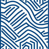 Abstract Interlocking Featuring Oceanic Motif and Clean Edges (Blue)