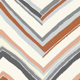 Modern Chevron Mosaic with Abstract Brushstroke Accents and Gradient(Brown)