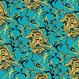Elegant Swirling Marble Fish Medallion Motif(Turquoise)