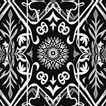 Boho Eclipse with Chevron and Motifs(Black) - ODIKA