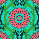 Funky Abstract Tropical Foliage Accent(Turquoise)
