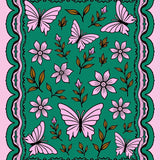 Ethereal Winged Beauty Botanical Indoor Flooring (Green)