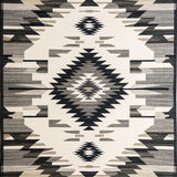 Contemporary Round With Bold Southwestern Inspired Geometric Weaves(Gray)