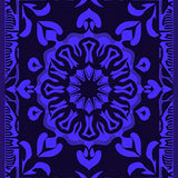 Plush Sapphire Swirl Medallion Contemporary Decorative Accent(Blue)