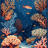 Chic Modern Striped Texture(Blue)