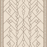 Metro Collection Herringbone Lattice Vintage Handwoven Artisan(Beige)