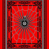 Intricate Arachnid Web With Gothic Elegance And Spooky Charm(Red)