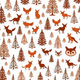 Enchanted Forest Animals Doormat Woodland Creatures Theme(Brown)