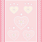 Whimsical Interlocking Hearts Motif with Subtle Starburst Accents (Pink)