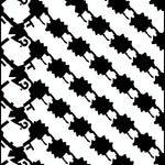 Retro Bold Contrast Interlocking Motif (Black) - ODIKA