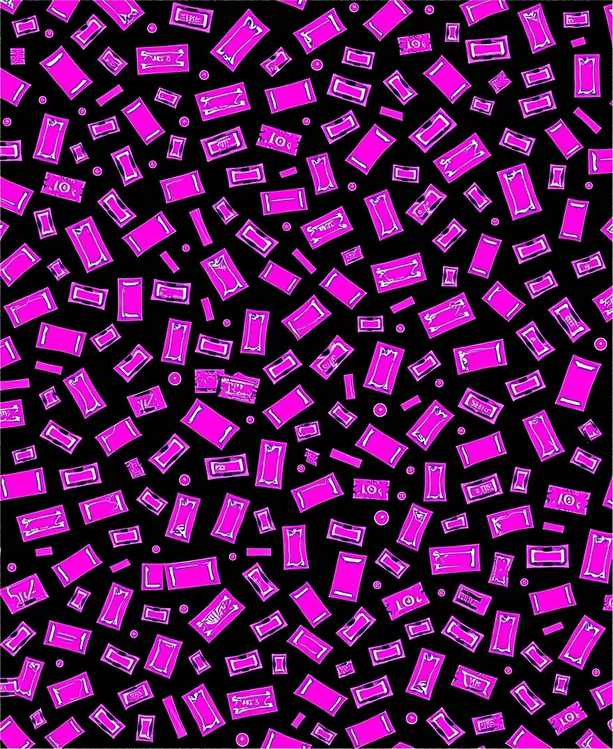 Celestial Mosaic with Radiant Fragmented Shapes(Black) - ODIKA