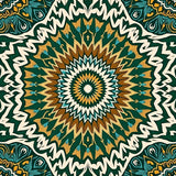 Boho Mosaic Medley with Interlocking Abstract Motifs(Green)