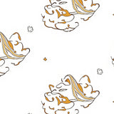 Whimsical Stratosphere Motif Plush Decorative Floor Covering(White)