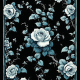 Striking Rose Patterned Sensation(Blue)