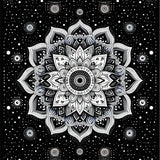 Artistic Monochrome Circular Design(Black)