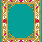 Rococo Cartouche with Acanthus Leaf Border Framework (Teal)