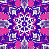 Celestial Starburst Design with Intricate Petal Motifs (Purple)