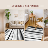 Artful Minimalist Black and White Harmony(Black)