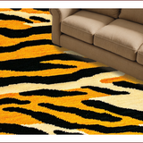 Ultra Soft Area Rug, Non Slip, Stain Resistant, Washable Area Rugs for Living Room, Bedroom, Wildlife Themed Bedroom Vibrant Accent Carpet(Black)