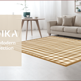 Ultra Soft Area Rug, Non Slip, Stain Resistant, Washable Area Rugs for Living Room, Bedroom, Modern Beige Geometric Aesthetic(Beige)