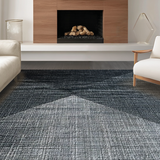 Ultra Soft Area Rug, Non Slip, Stain Resistant, Washable Area Rugs for Living Room, Bedroom, Geometric Bow Rug:  Black Decorative Carpet(Gray)