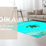 Ultra Soft Area Rug, Non Slip, Stain Resistant, Washable Area Rugs for Living Room, Bedroom, Serene Nautical Color Harmony(Blue)