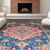 Colorful Retro Floral(Blue)