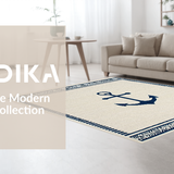 Ultra Soft Area Rug, Non Slip, Stain Resistant, Washable Area Rugs for Living Room, Bedroom, Rustic Nautical Textured Welcome Mat(Beige)