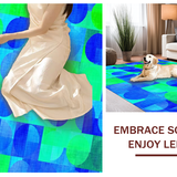 Engaging Oval Graphic Arrangement(Blue)