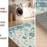 Ultra Soft Area Rug, Non Slip, Stain Resistant, Washable Area Rugs for Living Room, Bedroom, Rustic Vintage Pastel Vibes(Beige)
