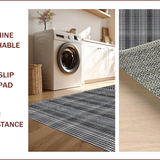 Ultra Soft Area Rug, Non Slip, Stain Resistant, Washable Area Rugs for Living Room, Bedroom, Soft Checkered Vintage Living Room Rug(Gray)