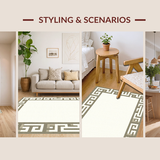 Refined Distressed Floral Medallion Style(Beige)