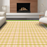 Ultra Soft Area Rug, Non Slip, Stain Resistant, Washable Area Rugs for Living Room, Bedroom, Playful Pastel Diamond Design(Orange)