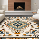 Ultra Soft Area Rug, Non Slip, Stain Resistant, Washable Area Rugs for Living Room, Bedroom, Luxurious Classic Distressed Elements(Beige)