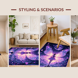 Vibrant Celestial Butterfly Motif(Purple)