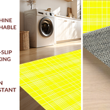 Ultra Soft Area Rug, Non Slip, Stain Resistant, Washable Area Rugs for Living Room, Bedroom, Vibrant Shaggy Geometric Motif(Yellow)