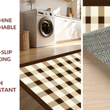 Ultra Soft Area Rug, Non Slip, Stain Resistant, Washable Area Rugs for Living Room, Bedroom, Classic Earthy Checkered Aesthetic(Beige)