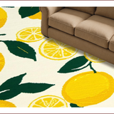 Ultra Soft Area Rug, Non Slip, Stain Resistant, Washable Area Rugs for Living Room, Bedroom, Vibrant Lemon Fruit Aesthetic(Yellow)