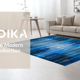 Ultra Soft Area Rug, Non Slip, Stain Resistant, Washable Area Rugs for Living Room, Bedroom, Blue Abstract Rug, Washable, Non-Slip(Blue)