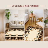 Stylish Low Pile Frontier Design(Beige)